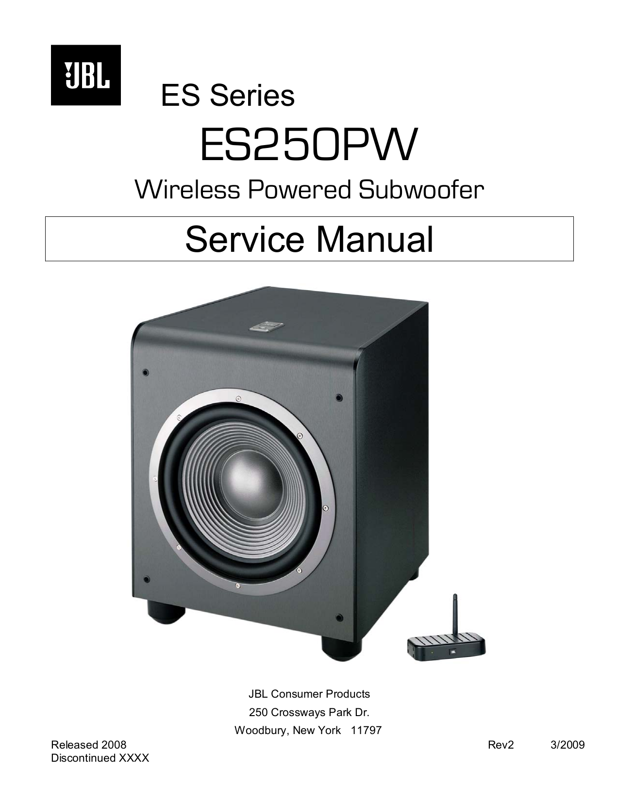 PDF manual for JBL Speaker R133